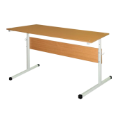 Стол-парта 2-местный, регулируемый, 1200х500х640-760 мм, рост 4-6, серый каркас, ЛДСП бук, Ш-304 (4-6) за 4&nbsp;800 ₽. Столы для учебных заведений.  Доставка по РФ. Без переплат!