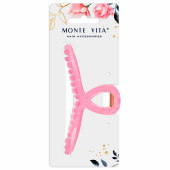 Краб для волос 11 см, глянцевый, розовый, MONTE VITA (МОНТЕ ВИТА), 457007 за 71 ₽. Крабы для волос.  Доставка по РФ. Без переплат!
