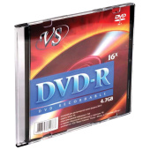 Диск DVD-R VS, 4,7 Gb, 16x, Slim Case (1 штука), VSDVDRSL01 за 71 ₽. Диски CD, DVD, BD (Blu-ray).  Доставка по РФ. Без переплат!