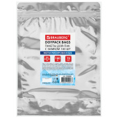 Пакеты дой-пак с замком ZIP LOCK, металлизированная + прозрачная стенка, 180х260 + 40 мм, КОМПЛЕКТ 100 штук, 70 мкм, BRAUBERG, 700686 за 1&nbsp;097 ₽. Пакеты с замком "зиплок".  Доставка по РФ. Без переплат!