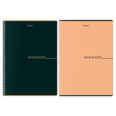 Тетрадь А4, 96 л., BRAUBERG, гребень, клетка, матовая ламинация, "Минимал_Цвет" (микс в спайке), 405319 за 165 ₽. Тетради формата А4.  Доставка по РФ. Без переплат!