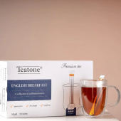Чай TEATONE "Английский завтрак" черный, 100 стиков по 1,8 г, 1255 за 1 467 ₽. Чай пакетированный.  Доставка по РФ. Без переплат!