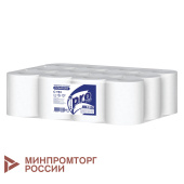 Полотенца бумажные с центральной вытяжкой 120 м, PROtissue (M1) COMFORT, 1-слойные, белые, КОМПЛЕКТ 12 рулонов, С194 за 2&nbsp;751 ₽. Полотенца бумажные профессиональные.  Доставка по РФ. Без переплат!