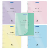 Тетрадь пластиковая обложка (прозрачная) 18 листов, линия, BRAUBERG "Smart Cover", АССОРТИ (микс в спайке), 405031 за 24 ₽. Тетради 12-24 листов.  Доставка по РФ. Без переплат!