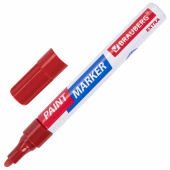 Маркер-краска лаковый EXTRA (paint marker) 4 мм, КРАСНЫЙ, УСИЛЕННАЯ НИТРО-ОСНОВА, BRAUBERG, 151980 за 96 ₽. Маркеры-краски лаковые.  Доставка по РФ. Без переплат!