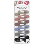 Заколки для волос НАБОР 12 шт., 5 см, клик-клак, матовый, пастельные цвета, MONTE VITA (МОНТЕ ВИТА), 457094 за 121 ₽. Заколки для волос.  Доставка по РФ. Без переплат!