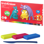 Пластилин классический ERICH KRAUSE "Jolly Friends", 24 цвета, 432 г, со стеком, 61350 за 400 ₽. Пластилин.  Доставка по РФ. Без переплат!