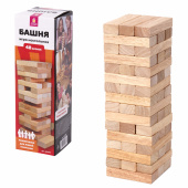 Игра настольная "БАШНЯ", 48 деревянных блоков, ЗОЛОТАЯ СКАЗКА, 662294 за 433 ₽. Настольные игры.  Доставка по РФ. Без переплат!