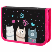 Пенал ЮНЛАНДИЯ, 1 отделение, картон с эффектом soft-touch, 19х11 см, "Cat squad", 273493 за 146 ₽. Пеналы каркасные.  Доставка по РФ. Без переплат!