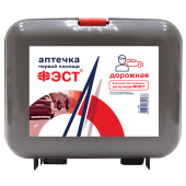 Аптечка первой помощи дорожная ФЭСТ, пластиковый кейс, 1288 за 416 ₽. Аптечка первой помощи.  Доставка по РФ. Без переплат!