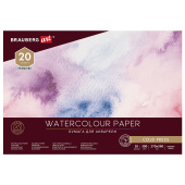 Альбом для акварели, бумага 300 г/м2, 270х390 мм, среднее зерно, 20 листов, склейка, BRAUBERG ART PREMIERE, 113223 за 679 ₽. Альбомы и бумага для акварели и масла.  Доставка по РФ. Без переплат!