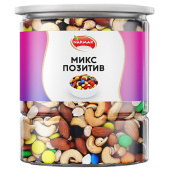 Смесь орехов NARMAK "Микс Позитив" (миндаль, кешью, арахис, изюм, шоколадное драже), 500 г, 00-00000142 за 1&nbsp;018 ₽. Орехи и сухофрукты.  Доставка по РФ. Без переплат!