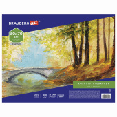 Холст на картоне BRAUBERG ART CLASSIC, 50х70 см, грунтованный, 100% хлопок, мелкое зерно, 191022 за 377 ₽. Холсты на картоне.  Доставка по РФ. Без переплат!