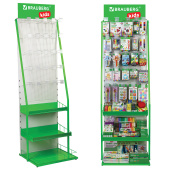 Стойка для размещения товара напольная BRAUBERG KIDS, 205x60x50 см, 25 крючков, 3 полки, 506321 за 16&nbsp;471 ₽. Стойки и дисплеи.  Доставка по РФ. Без переплат!