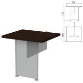 Столешница модуля стола приставного "Приоритет" (800х800х750 мм), венге, К-919, К-919 венге за 8&nbsp;997 ₽. Набор мебели "Приоритет".  Доставка по РФ. Без переплат!