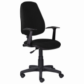 Кресло BRABIX "Comfort MG-321", регулируемая эргономичная спинка, ткань, черное, 532556 за 6 700 ₽. Кресла для персонала. Доставка по РФ. Без переплат!