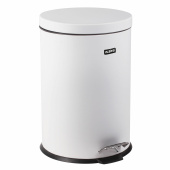 Ведро мусорное с педалью 12 литров "Classic", БЕЛОЕ ГЛЯНЦЕВОЕ, металлическое, со съемным внутренним ведром, LAIMA, 604948 за 3 770 ₽. Контейнеры и ведра для мусора.  Доставка по РФ. Без переплат!