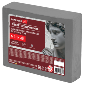 Пластилин скульптурный МЯГКИЙ СЕРЫЙ "Секреты художника", 0,5 кг, BRAUBERG ART, 107494 за 189 ₽. Пластилин скульптурный.  Доставка по РФ. Без переплат!