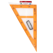 Треугольник прямоугольный для классной доски, пластиковый 50х30х50 см, с держателем, ПИФАГОР, 210874 за 247 ₽. Чертежные принадлежности для доски.  Доставка по РФ. Без переплат!