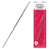 Иглы для шитья и прошивки документов D-213 ручные (цыганские), длина 150 мм, 2 штуки, DEVELIA, 700399 за 63 ₽. Иглы для прошивки документов.  Доставка по РФ. Без переплат!