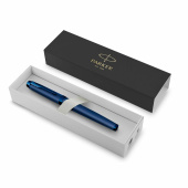 Ручка перьевая PARKER "IM Professionals Monochrome Blue", синий металлик, нержавеющая сталь, синяя, 2172964 за 8&nbsp;353 ₽. Ручки перьевые подарочные.  Доставка по РФ. Без переплат!