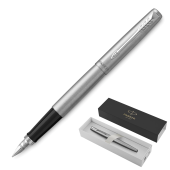 Ручка перьевая PARKER "Jotter Stainless Steel CT", корпус серебристый, детали хром, синяя, 2030946 за 2&nbsp;921 ₽. Ручки перьевые подарочные.  Доставка по РФ. Без переплат!
