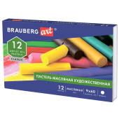 Пастель масляная художественная BRAUBERG ART CLASSIC, 12 цветов, круглое сечение, 181447 за 107 ₽. Пастель художественная масляная и восковая.  Доставка по РФ. Без переплат!