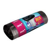 Мешки для мусора 30 л, черные, в рулоне 30 шт., ПНД, 6 мкм, YORK, 902130 за 58 ₽. Мешки для мусора универсальные.  Доставка по РФ. Без переплат!