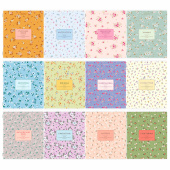 Тетради предметные, КОМПЛЕКТ 12 ПРЕДМЕТОВ, 48 л., рельефный картон, BRAUBERG "BLOSSOM", 405179 за 560 ₽. Тетради предметные.  Доставка по РФ. Без переплат!