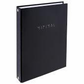Тетрадь на кольцах А5 175х215 мм, 120 л., твердый картон, клетка, BRAUBERG "Minimal black", 404713 за 239 ₽. Тетради на кольцах.  Доставка по РФ. Без переплат!