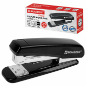 Степлер №24/6, 26/6 BRAUBERG "Classic", до 25 листов, черный, 222546 за 285 ₽. Степлеры настольные.  Доставка по РФ. Без переплат!