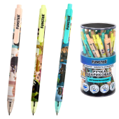 Ручка шариковая автоматическая с принтом FUNSTER (ФАНСТЕР) "CUTE ANIMALS", корпус soft-touch, СИНЯЯ, узел 0,7 мм, линия 0,35 мм, 144402 за 42 ₽. Ручки шариковые автоматические.  Доставка по РФ. Без переплат!