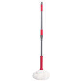 Швабра самоотжимная, скручивающийся отжим, МОП из микрофибры 603601, черенок 80-120см, LAIMA, 603600 за 966 ₽. Швабры для пола.  Доставка по РФ. Без переплат!