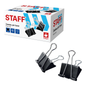 Зажимы для бумаг ПОВЫШЕННОЙ ВМЕСТИМОСТИ STAFF ECO, КОМПЛЕКТ 6 шт., 60 мм, на 280 листов, черные, картонная коробка, 274042 за 247 ₽. Зажимы для бумаг.  Доставка по РФ. Без переплат!