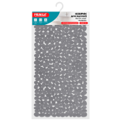 Коврик для ванны противоскользящий 70х36 см, "Галька", темно-серый, ПВХ, присоски, PRIMILA (ПРИМИЛА),700379 за 269 ₽. Коврики для ванной комнаты.  Доставка по РФ. Без переплат!