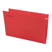 Подвесные папки A4/Foolscap (404х240 мм) до 80 л., КОМПЛЕКТ 10 шт., красные, картон, STAFF, 270936 за 665 ₽. Подвесные папки Foolscap.  Доставка по РФ. Без переплат!