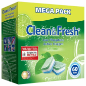 Таблетки для посудомоечных машин 60 шт. CLEAN&FRESH ALL-in-1, УТ000000338 за 721 ₽. Таблетки, жидкие средства, порошки для мытья посуды в ПММ.  Доставка по РФ. Без переплат!