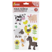 Наклейки из EVA "Ферма", 12 шт., ассорти, ОСТРОВ СОКРОВИЩ, 661459 за 128 ₽. Наклейки для творчества.  Доставка по РФ. Без переплат!