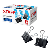 Зажимы для бумаг ПОВЫШЕННОЙ ВМЕСТИМОСТИ STAFF ECO, КОМПЛЕКТ 6 шт., 75 мм, на 340 листов, черные, картонная коробка, 274043 за 412 ₽. Зажимы для бумаг.  Доставка по РФ. Без переплат!