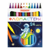 Фломастеры ПИФАГОР "Космическая одиссея", 24 цвета, вентилируемый колпачок, 152446 за 186 ₽. Фломастеры классические.  Доставка по РФ. Без переплат!
