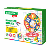Магнитный конструктор MEGA MAGNETIC BLOCKS-79, с колесной базой и каруселью, BRAUBERG KIDS, 663848 за 2 638 ₽. Конструкторы.  Доставка по РФ. Без переплат!