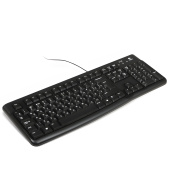 Клавиатура проводная LOGITECH K120, USB, 104 клавиши, черная, 920-002522 за 1 627 ₽. Клавиатуры проводные.  Доставка по РФ. Без переплат!
