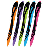 Ручка шариковая автоматическая BRAUBERG ULTRA COLOR NEON, soft-touch, СИНЯЯ, пишущий узел 0,7 мм, линия письма 0,35 мм, 144203 за 35 ₽. Ручки шариковые автоматические.  Доставка по РФ. Без переплат!