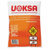 Реагент противогололёдный 20 кг UOKSA соль техническая №3, мешок за 1 133 ₽. Антигололедные реагенты.  Доставка по РФ. Без переплат!