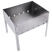 Мангал сборный стальной, размер 300х240х300 мм, в пленке, 701722 за 209 ₽. Мангалы.  Доставка по РФ. Без переплат!