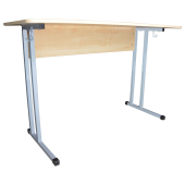 Стол-парта 2-местный нерегулируемый "Умник", 1200х500х760 мм, рост 6, серый каркас, ЛДСП клён за 6&nbsp;067 ₽. Столы для учебных заведений.  Доставка по РФ. Без переплат!