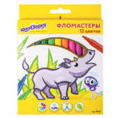 Фломастеры ЮНЛАНДИЯ 12 цветов, "ЭКЗОТИКА", вентилируемый колпачок, картон, 151421 за 93 ₽. Фломастеры классические.  Доставка по РФ. Без переплат!