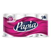 Бумага туалетная бытовая, спайка 8 шт., 3-слойная (8х16,5 м), PAPIA, 5080721 за 293 ₽. Туалетная бумага офисно-бытовая.  Доставка по РФ. Без переплат!