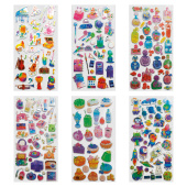 Наклейки гелевые "Красочное веселье", 17,5х9 см, ассорти 6 видов, FUNSTER (ФАНСТЕР), 666079 за 74 ₽. Наклейки.  Доставка по РФ. Без переплат!