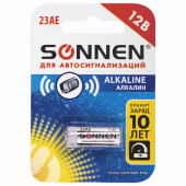Батарейка SONNEN Alkaline, 23А (MN21), алкалиновая, для сигнализаций, 1 шт., в блистере, 451977 за 45 ₽. Батарейки.  Доставка по РФ. Без переплат!